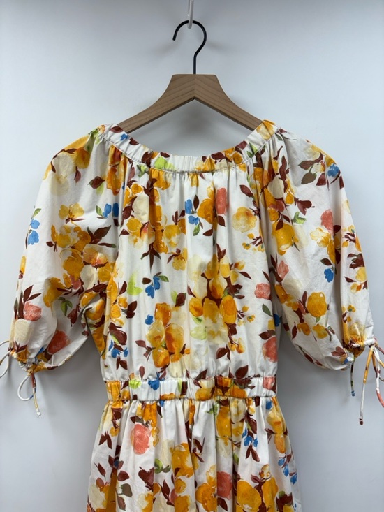 NWOT Abercrombie & Fitch Floral Puff Sleeve Plunge V-Neck Mini Dress Medium - Picture 8 of 11